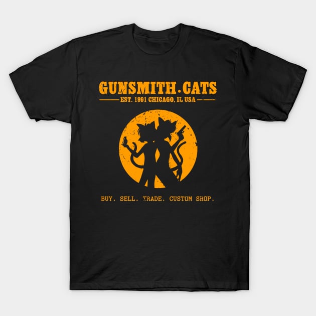 Gunsmith Cat Shop - orange T-Shirt by CCDesign